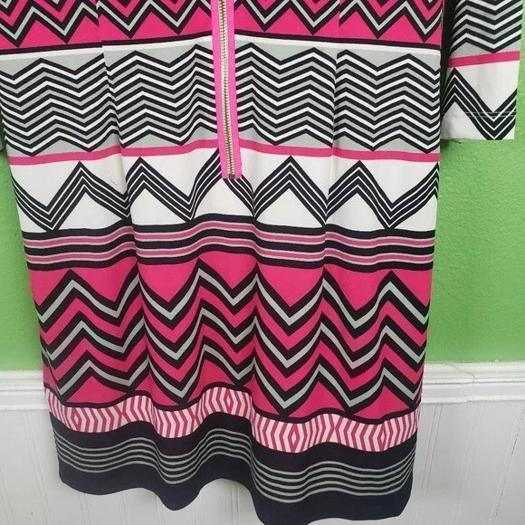 Eliza J pink abstract geometric design short dress size 8 - Picture 5 of 10